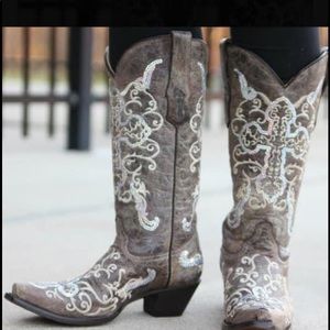 Women’s Corral Tobacco Silver Cross Boots